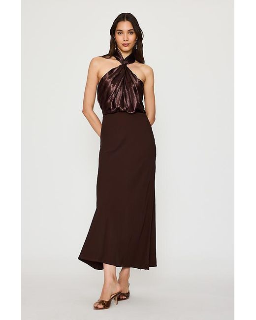 Conditions Apply Brown Tie-Dye Midi Dress