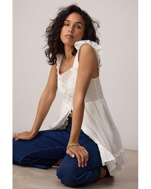 Maeve Gray The Colette Denim Cropped Wide-Leg Jeans By