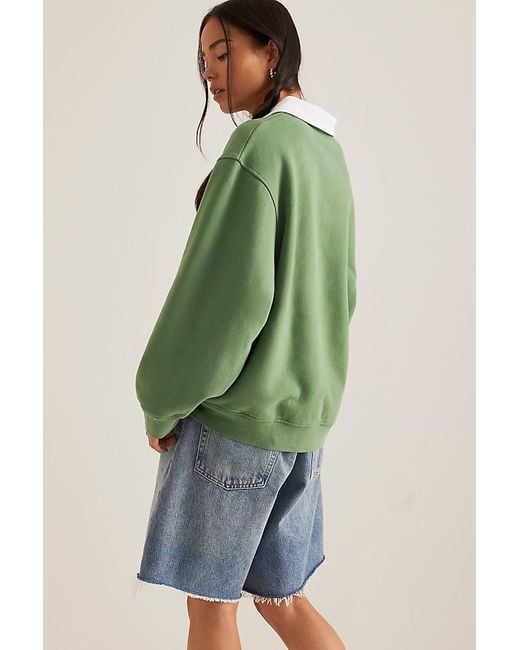 4th & Reckless Green Clover Polo Sweatshirt