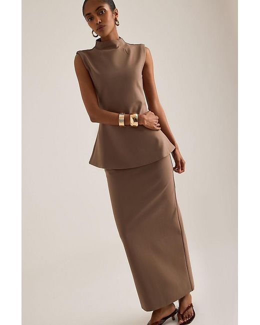 Odd Muse Natural Slim Maxi Skirt