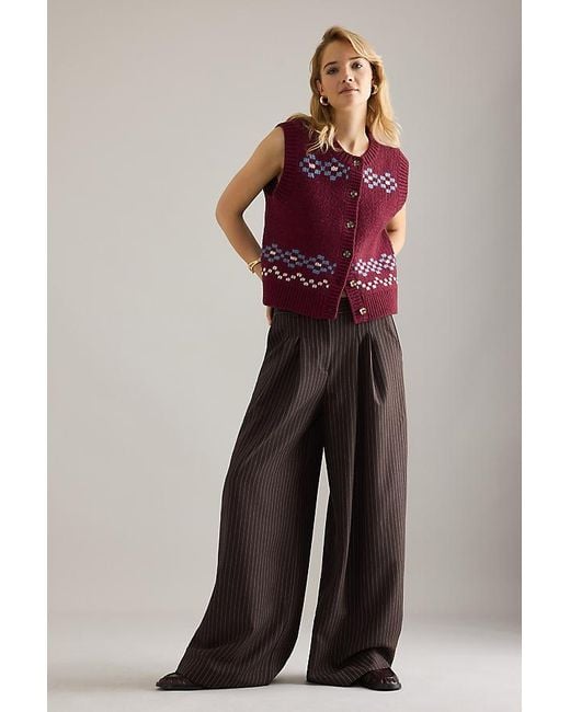 Damson Madder Red Sofie Wool Vest