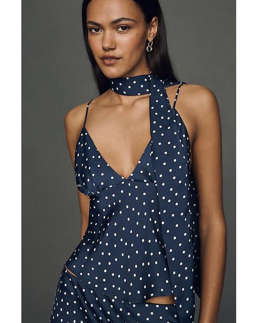 Maeve Blue The Clara Scarf-Neck Cami Top By