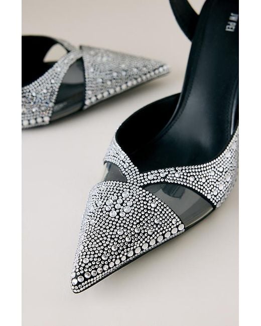 JW PEI Black Haidi Crystal Heels