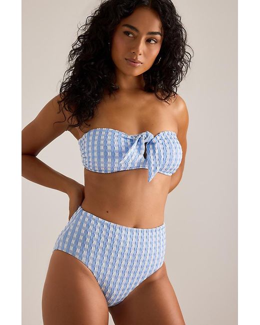 Seafolly Blue Cornflower High-Waisted Bikini Bottoms