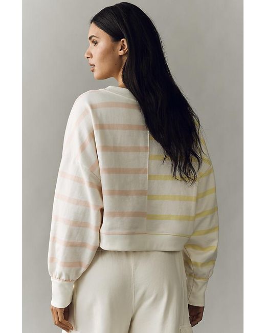 Daily Practice Orange Cotton Stripe Long-Sleeve Top