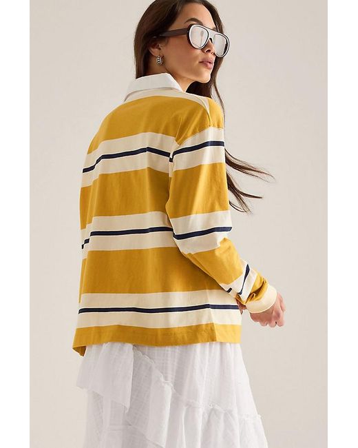 By Anthropologie Natural Stripe Rugby Shirt