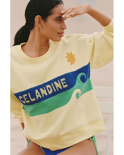 Celandine Green Surf Camp Graphic Sweatshirt