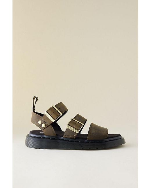 Dr. Martens Green Dr Martens Gryphon Quad Leather Sandals