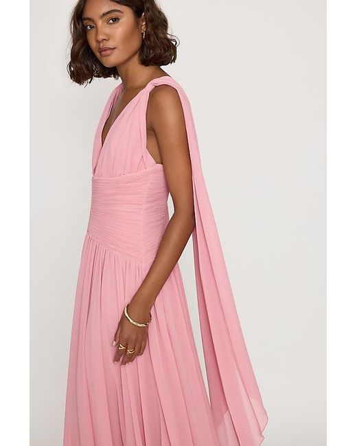 Mare Mare Pink Waisted Drape Maxi Dress