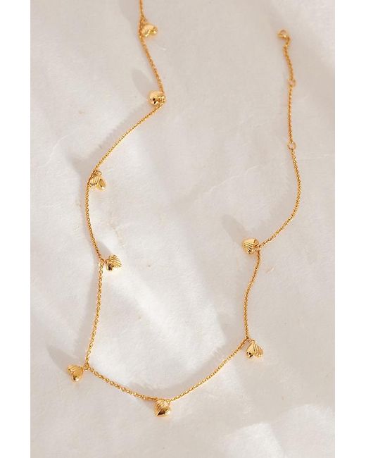 Rachel Jackson Natural Plated Untamed Deco Hearts Charm Necklace