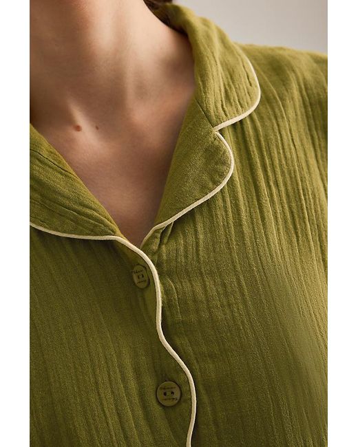 TBCo Green Cropped Trouser Pyjama Set