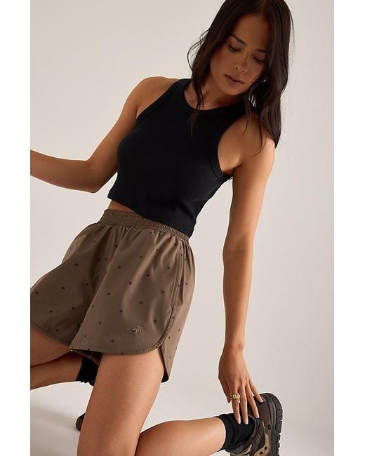 4th & Reckless Black Haven Polka Dot Runner Shorts