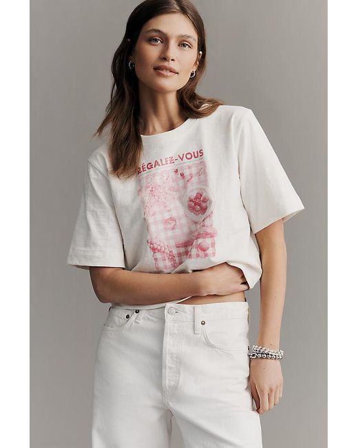 Maeve Red The Cory Short-Sleeve Boxy T-Shirt By