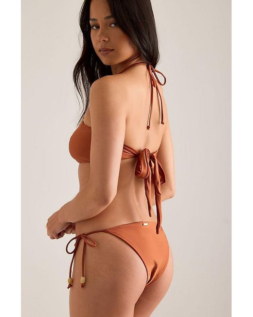 Bardot Brown Blakey Tie-Side Bikini Bottoms