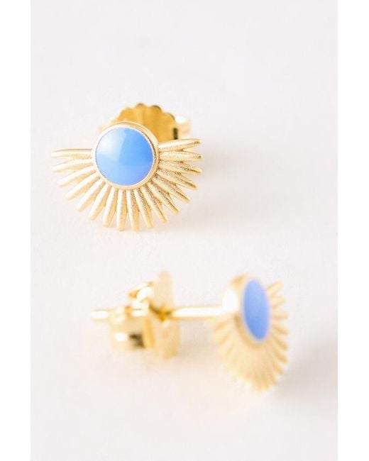 Enamel Copenhagen White Soleil Stud Earrings