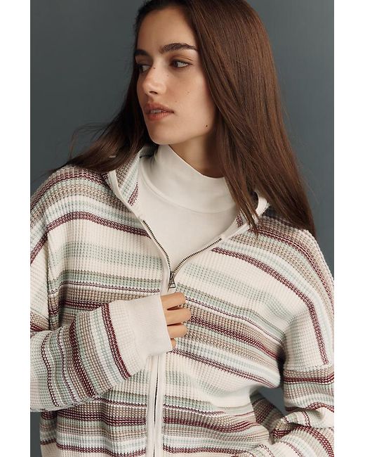 Daily Practice Natural Thermal Zip-Up Cardigan