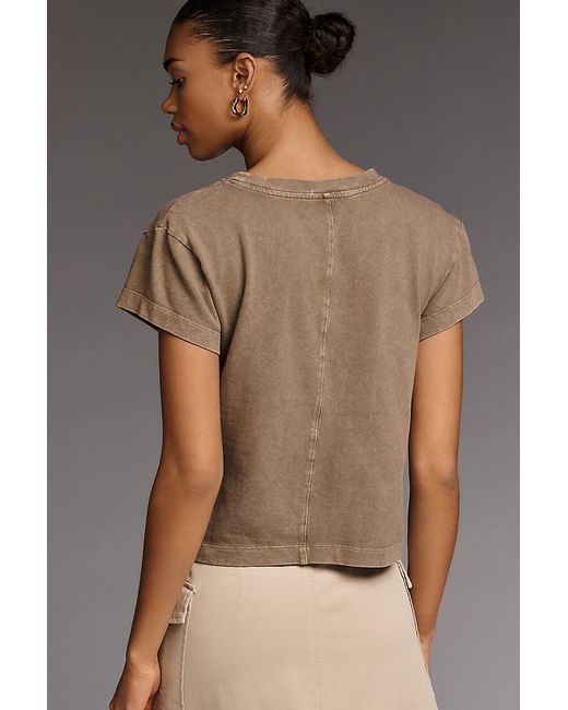 Pilcro Brown Soft Wash Billie T-Shirt By