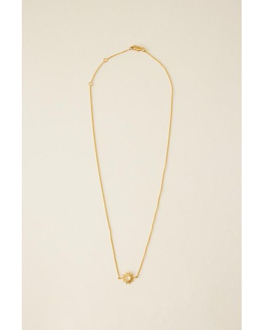 Rachel Jackson Natural Sterling Electric Goddess Mini Sun Necklace