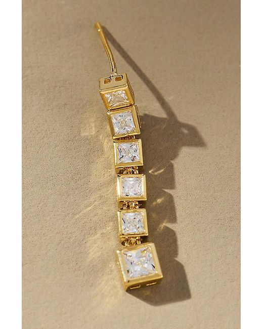 Maeve Natural Square Glam Drop Earrings