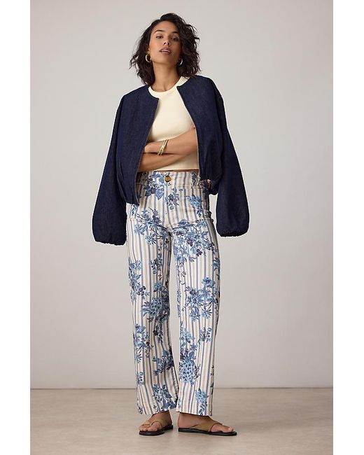 Maeve Gray The Colette High-Rise Wide-Leg Jeans By