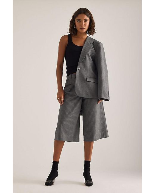 SELECTED Brown Tonia Oversized Pinstripe Blazer