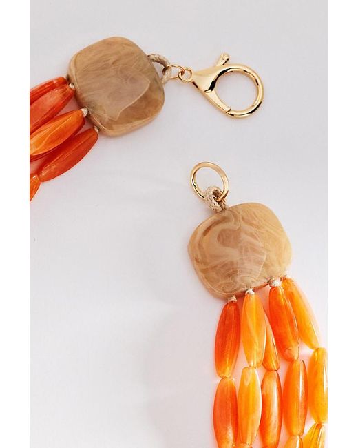 By Anthropologie Chunky Layered Resin Beaded Necklace