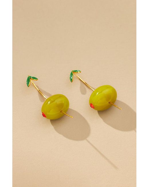 By Anthropologie Yellow Fruit Drop Earrings