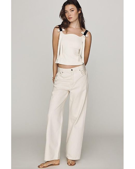 Maeve Natural Bow-Strap Tank Top