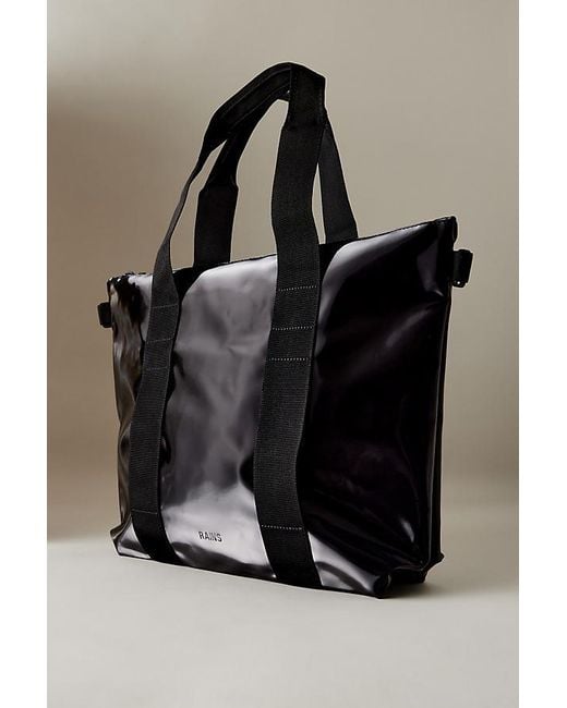 Rains Black Waterproof Mini Tote Bag