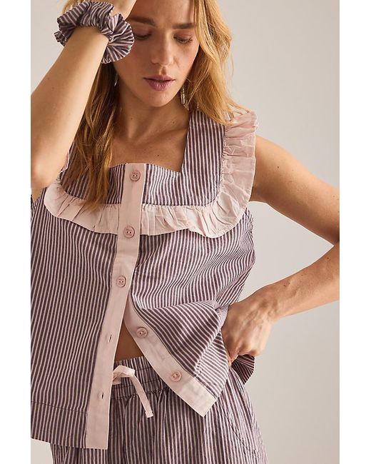 TBCo Multicolor Ruffle Cropped Pyjama Set