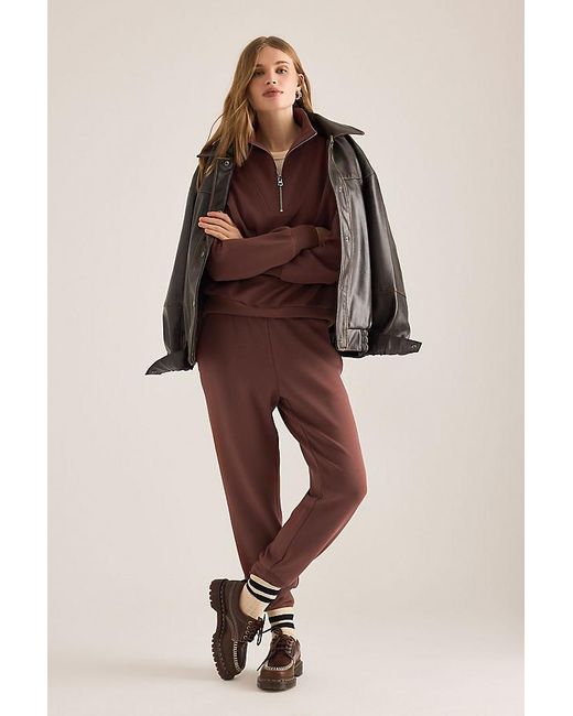 Varley Brown Hawley Half-Zip Sweatshirt