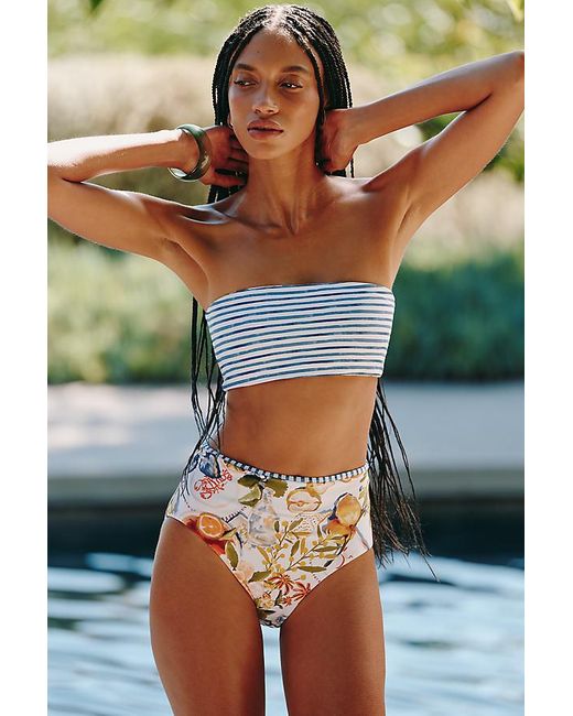 Seafolly Green Riviera Coast Reversible Tube Top