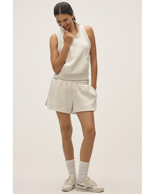Daily Practice Natural Sleeveless Half-Zip Sweatshirt