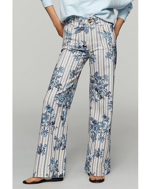 Maeve Gray The Colette High-Rise Wide-Leg Jeans By