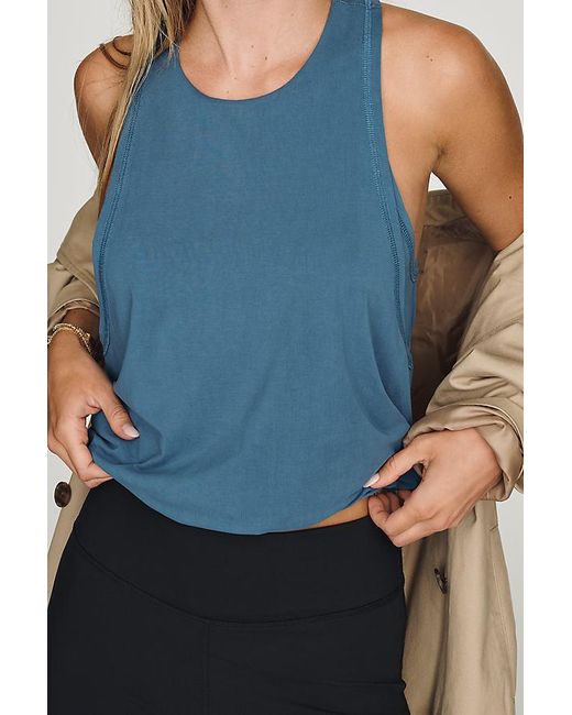 Daily Practice Blue Bubble Twist Tank Top
