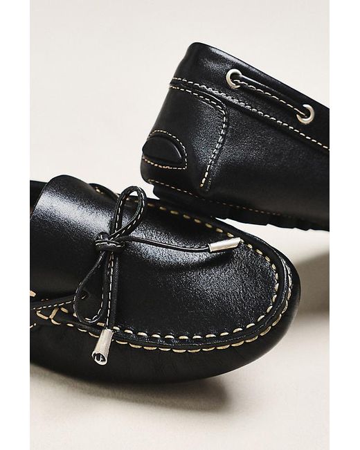 Maeve Black Bow Driving Moccasins