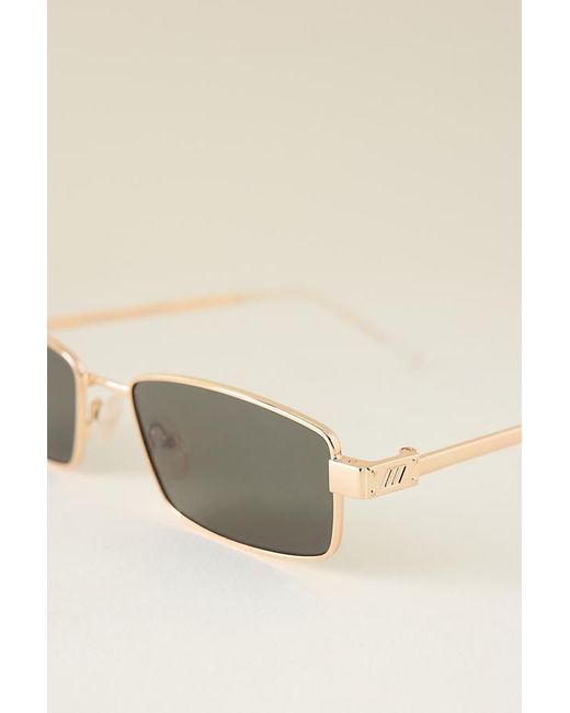 Le Specs Natural Bizarro Rectangle Sunglasses