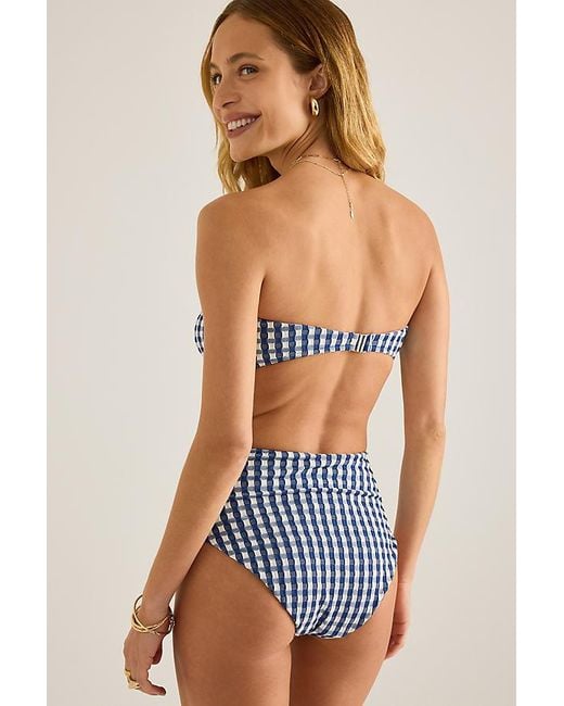 Seafolly Blue High-Waisted Bikini Bottoms