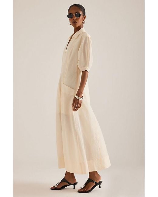 ALIGNE Natural Tracy Sheer Midi Dress