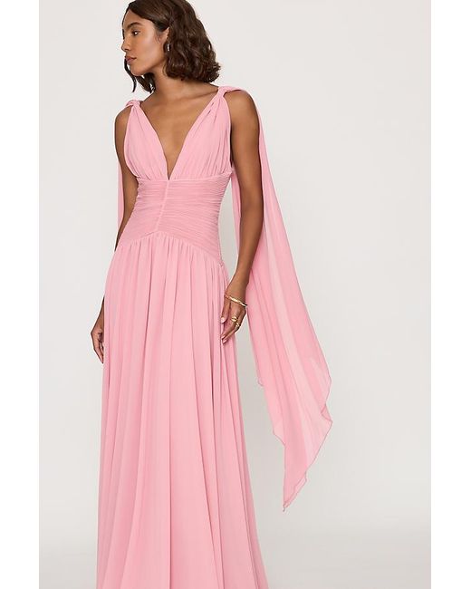 Mare Mare Pink Waisted Drape Maxi Dress