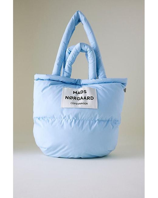 Mads Nørgaard Blue Recycle Puffer Tote Bag