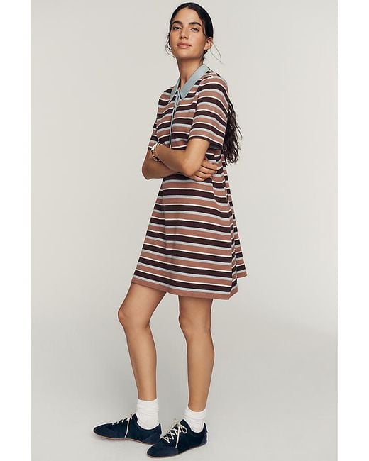 By Anthropologie Multicolor Pollie Mini Swing Jumper Dress