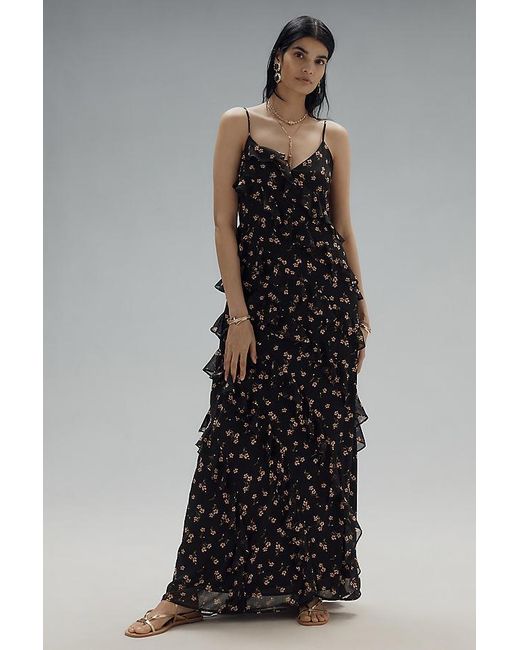 AFRM Multicolor Ilaria Sweetheart Ruched Mesh Maxi Dress