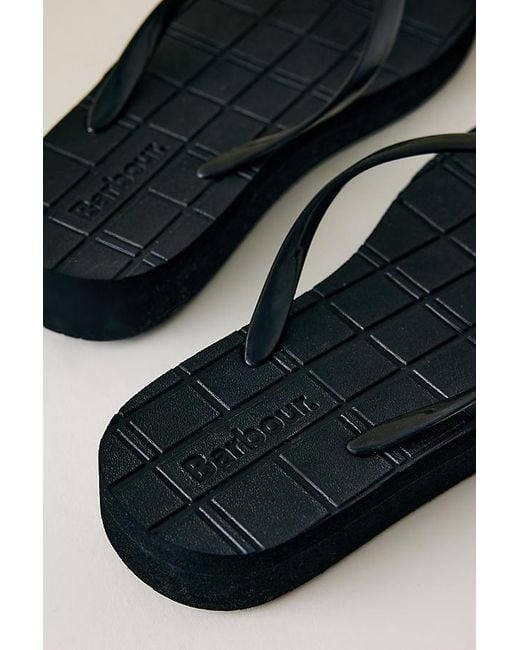 Barbour Black Tilda Toe Post Sandals