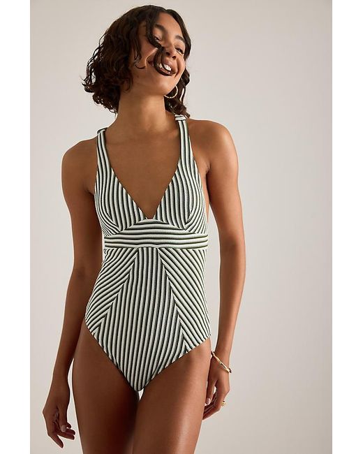 Chelsea Peers Multicolor Stripe One-Piece Swimsuit