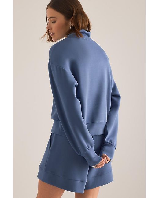 Varley Blue Davidson Half-Zip Sweatshirt