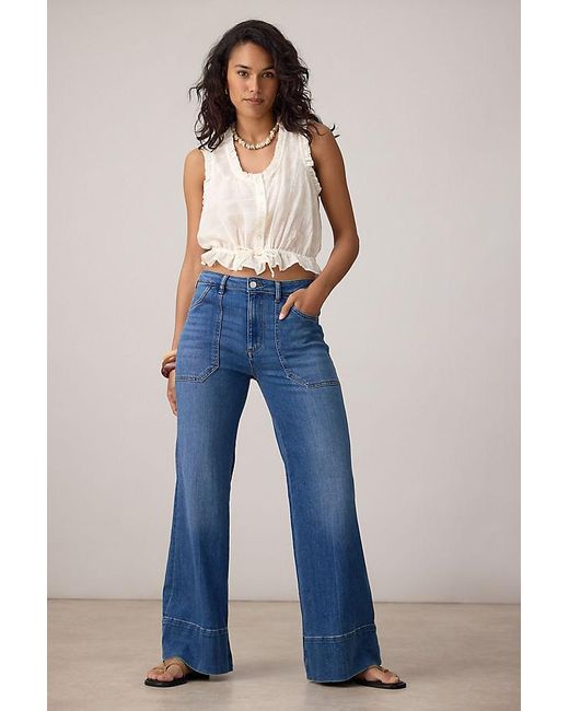 Pilcro Black The Rylan Relaxed High-Rise Flare Jeans By