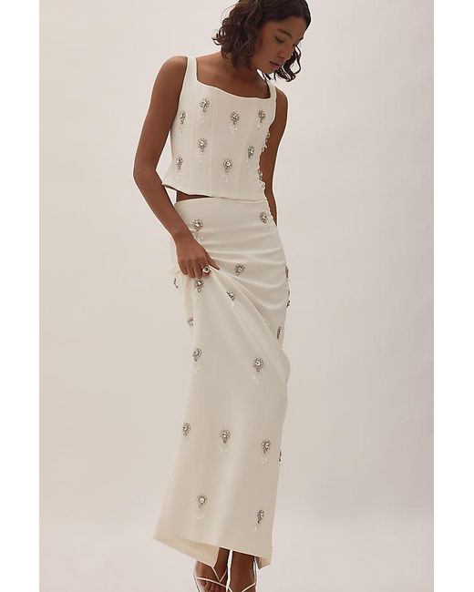 Odd Muse Natural Crystal Maxi Skirt