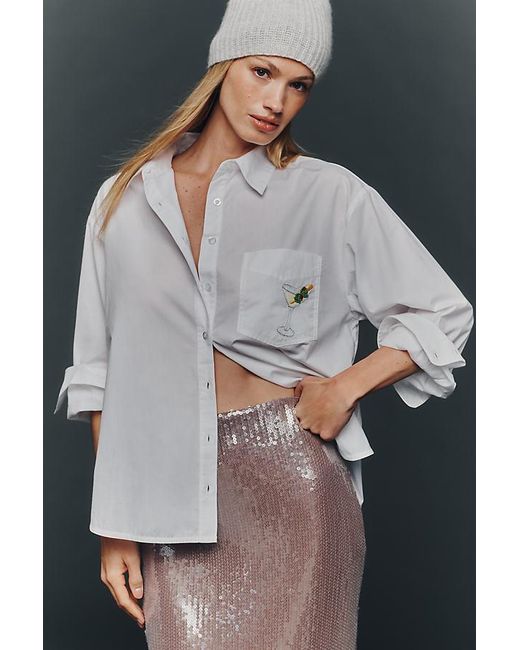 Maeve Gray The Shrunken Bennet Buttondown Shirt By