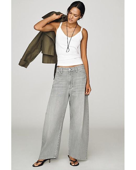 Pilcro Gray The Kayden High-Rise Carpenter Barrel Jeans By